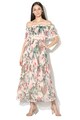 GUESS JEANS Rochie maxi cu pliuri si model floral Femei