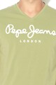 Pepe Jeans London Тениска по тялото с шпиц деколте Мъже
