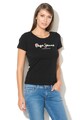 Pepe Jeans London Tricou cu imprimeu text pe piept Aeryn Femei