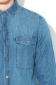 EDC by Esprit Camasa regular fit din chambray cu doua buzunare cu clapa pe piept Barbati