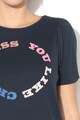 EDC by Esprit Тениска с бухнали ръкави и текстова щампа Жени