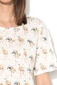 EDC by Esprit Tricou lejer cu pasari flamingo Femei