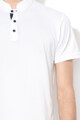 Esprit Tricou henley din bumbac pima cu guler Mao Barbati