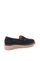 Esprit Pantofi loafer de piele intoarsa cu talpa wedge contrastanta Femei