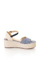 Esprit Sandale wedge cu model in carouri Femei