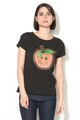 Love Moschino Tricou cu decolteu rotund si imprimeu Femei