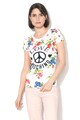 Love Moschino Tricou cu decolteu rotund si imprimeu model cu fructe Femei