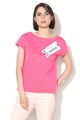 Love Moschino Tricou din amestec de modal cu imprimeu cauciucat si strasuri Femei