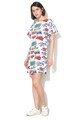 Love Moschino Rochie tip tricou cu decolteu barcuta si model grafic Femei