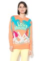 Love Moschino Pulover din tricot fin cu imprimeu frontal Femei