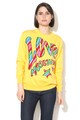 Love Moschino Pulover din tricot fin cu text pe partea din fata Femei