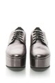 CALVIN KLEIN Pantofi derby flatform de piele cu aspect metalic Natalye Femei