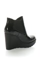 CALVIN KLEIN JEANS Ghete Chelsea din piele lacuita cu platforma wedge Sydney Femei