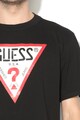 GUESS JEANS Tricou cu imprimeu logo pe partea din fata Barbati