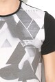 GUESS JEANS Tricou cu decolteu rotund si model abstract Barbati