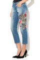 GUESS JEANS Blugi relaxed cu talie joasa si detalii brodate Vanille Femei