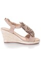 Release Sandale wedge tip espadrile,  Piele sintetica Femei