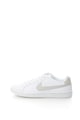 Nike Pantofi sport cu garnituri de piele si logo Court Royale, Alb/Gri deschis Femei