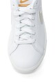 Nike Pantofi sport cu garnituri de piele si logo Court Royale, Alb/Gri deschis Femei
