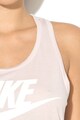 Nike Top din amestec de modal cu spate decupat si imprimeu logo Femei