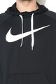 Nike Hanorac cu imprimeu logo si buzunar kangaroo Swoosh DRI-FIT Barbati