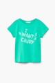 Mango Tricou din bumbac cu imprimeu text Candy Fete