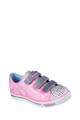 Skechers Pantofi sport cu velcro si LED-uri Shuffles- Glitter Heart Fete