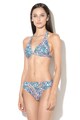 ESPRIT Bodywear Sutien halter de baie, cu cupe triunghiulare si model paisley Pelican Femei