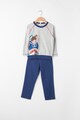 Undercolors of Benetton Pijama cu maneci raglan si imprimeu frontal Baieti