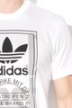 adidas Originals Tricou cu imprimeu frontal si decolteu la baza gatului Barbati