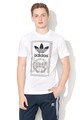 adidas Originals Tricou cu imprimeu frontal si decolteu la baza gatului Barbati