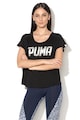 Puma Relaxed fit póló gumis szövegmintával női