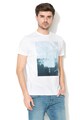 Big Star Tricou cu decolteu rotund si imprimeu frontal abstract Crafter Barbati