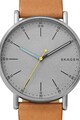 Skagen Signature bőrszíjas karóra férfi