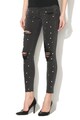 Tally Weijl Blugi skinny cu rupturi decorative si nituri Femei