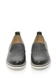 Geox Pantofi loafer de piele cu aspect tesut si garnitura de piele sintetica Janalee Femei