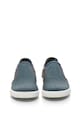 Geox Pantofi slip on din piele sintetica si denim Kilwi Baieti