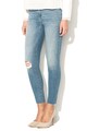 Vero Moda Blugi slim fit cu talie medie si terminatii franjurate SEVEN Femei