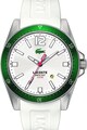 Lacoste Ceas quartz rotund cu o curea de silicon Seattle Barbati