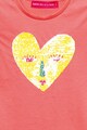 Agatha Ruiz de la Prada Tricou cu design inima din paiete Fete