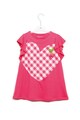 Agatha Ruiz de la Prada Rochie evazata din amestec de tencel cu maneci cu volane Fete