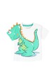 boboli Tricou cu decolteu rotund si design T-Rex Baieti