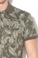BLEND Тениска с флорален десен и яка Мъже
