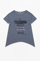 Esprit Тениска с текстова щампа и асиметричен подгъв Момичета