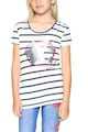 DESIGUAL Тениска с овално деколте и фигурална шарка отпред Момичета
