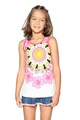 DESIGUAL Top cu spate decupat si imprimeu Fete