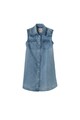 Levi's Kids Rochie tip camasa din denim cu garnituri cu volane Fete