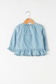 United Colors of Benetton Bluza din chambray cu terminatie cu volane Fete