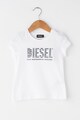 Diesel Tricou cu decolteu rotund si imprimeu logo Tempik Fete