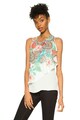 DESIGUAL Bluza fara maneci cu design petrecut Montgomery Femei